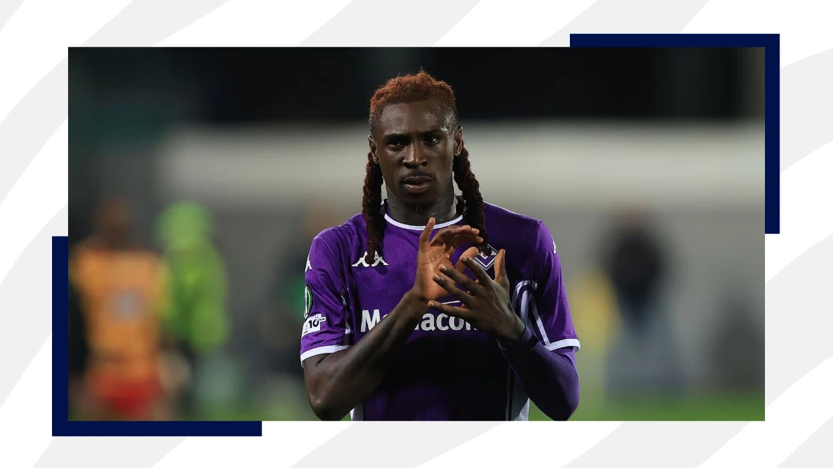 moise kean showing appreciation after conference league game against rakow