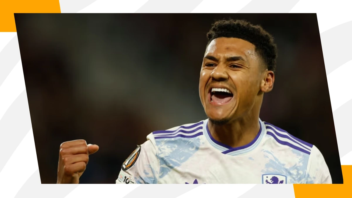 ollie watkins celebrates during europa league