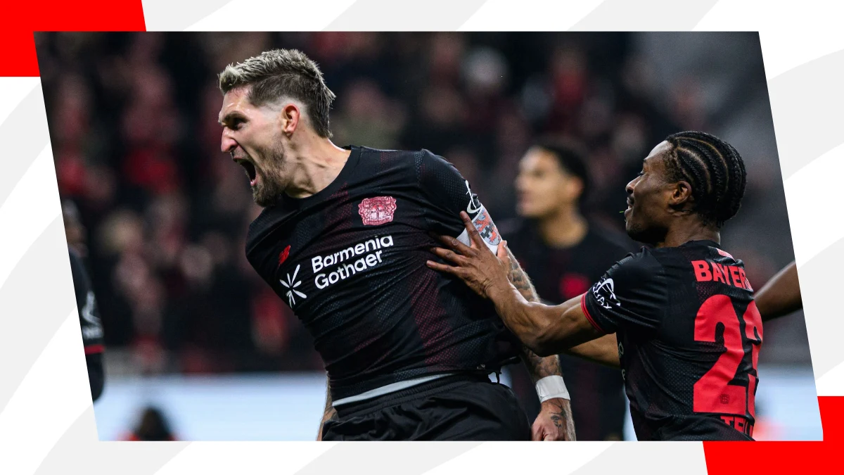 robert andrich opens the scoring for leverkusen against arsenal in the champions league