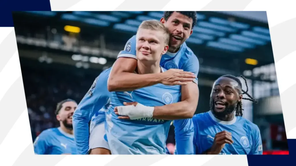 Erling Haaland celebrates