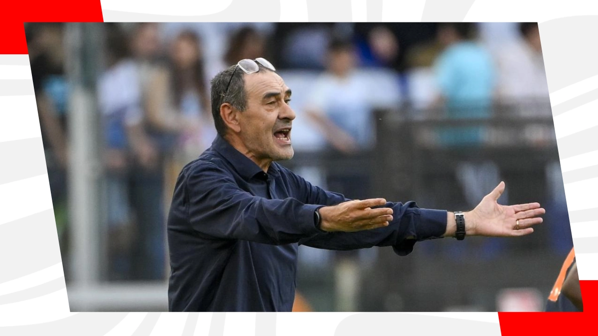 L'allenatore dell'Atalanta Maurizio Sarri