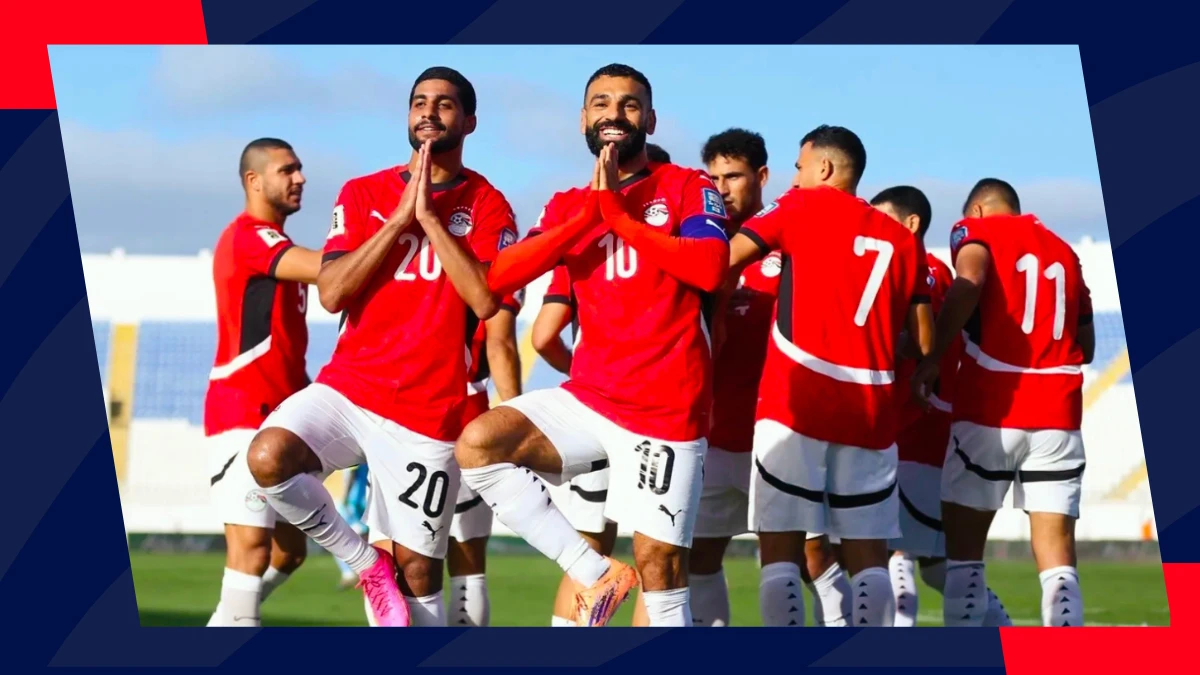 ibrahim adel and mohamed salah celebrating