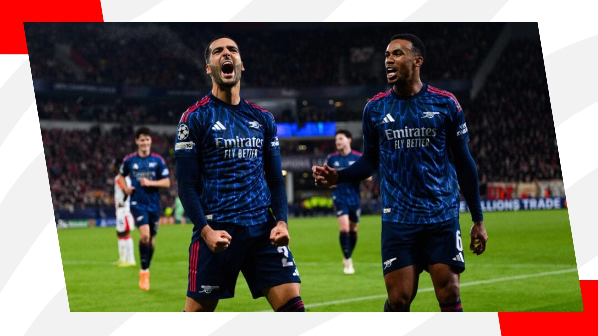 Mikel Merino and Gabriel celebrate