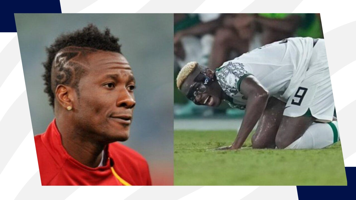 image Football: “This news is fake, my brother.” - Asamoah Gyan responds to claims accusing Osimhen of faking injury against South Africa