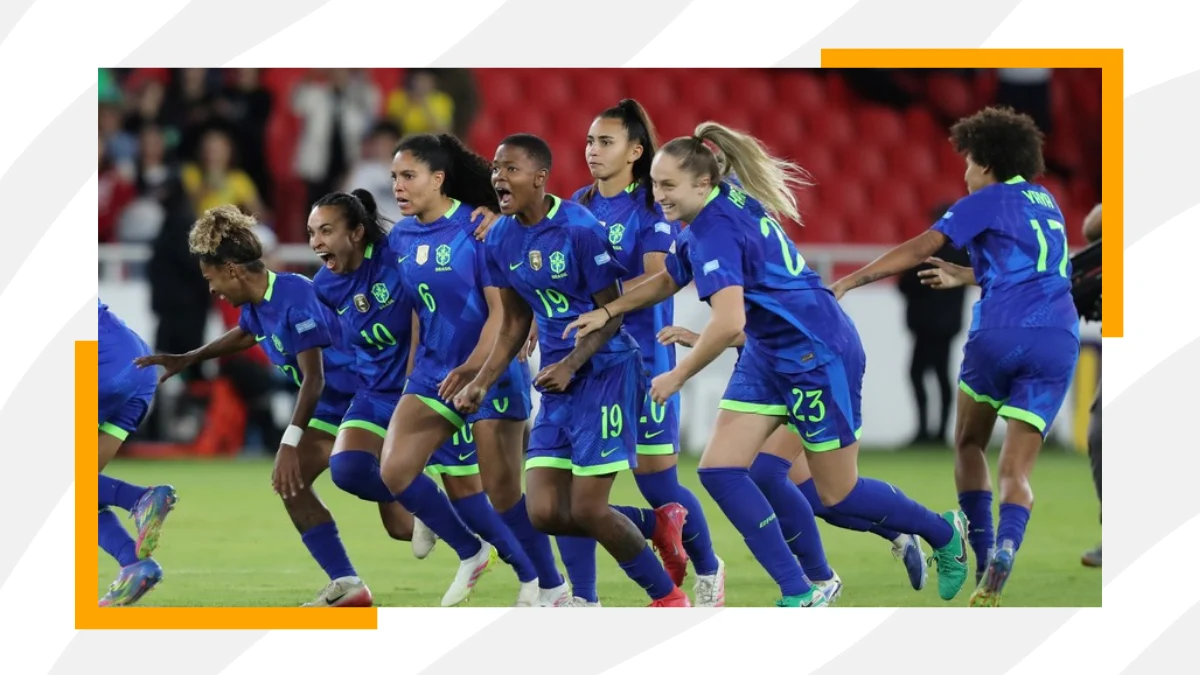 brazil women running to celebrate
