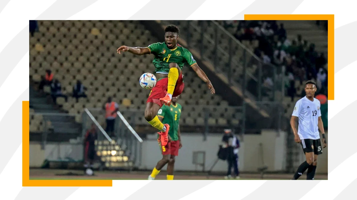 carlos baleba controlling the ball mid-air