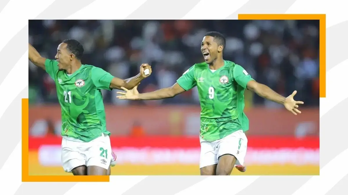 Madagascar in football action 
