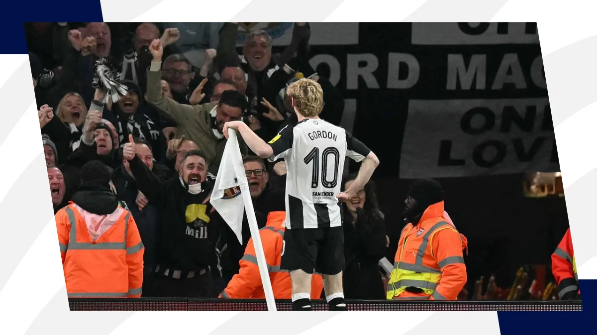 gordon holding corner flag