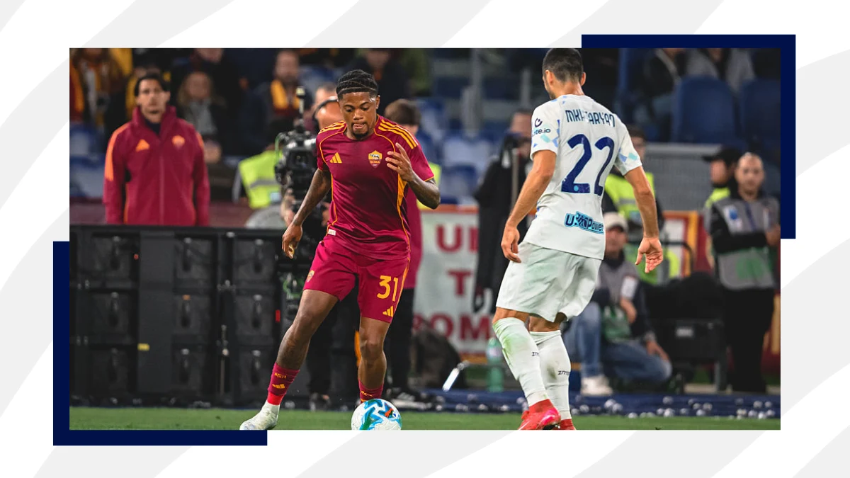 leon bailey controls the ball