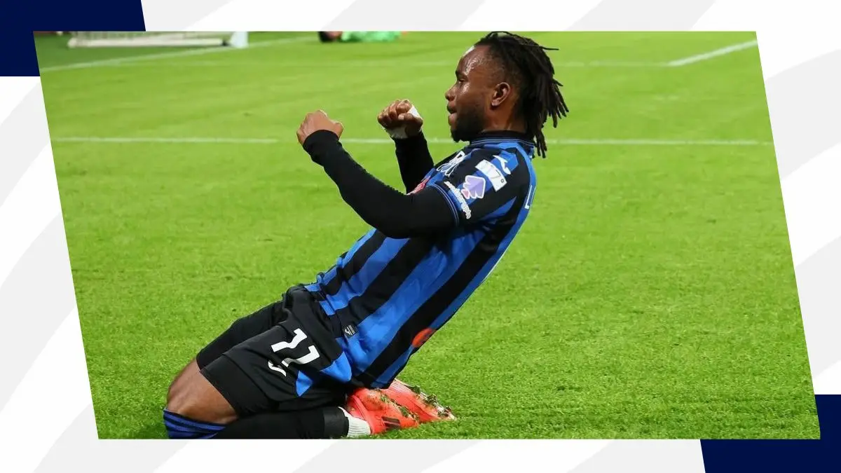 Ademola Lookman celebrating goal