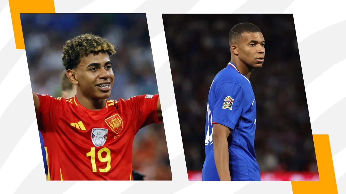 Spanje vs Frankrijk: Lamine Yamal & Kylian Mbappe