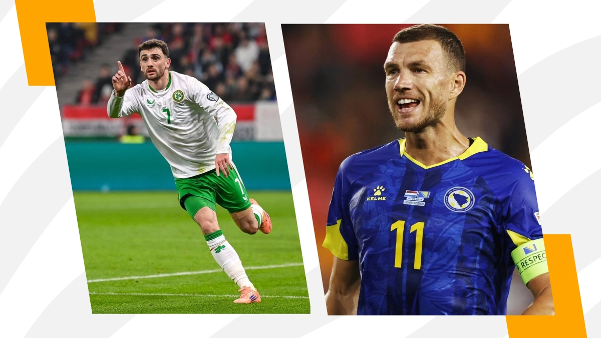 Parrot y Dzeko, las esperanzas goleadoras de Irlanda y Bosnia y Herzegovina.