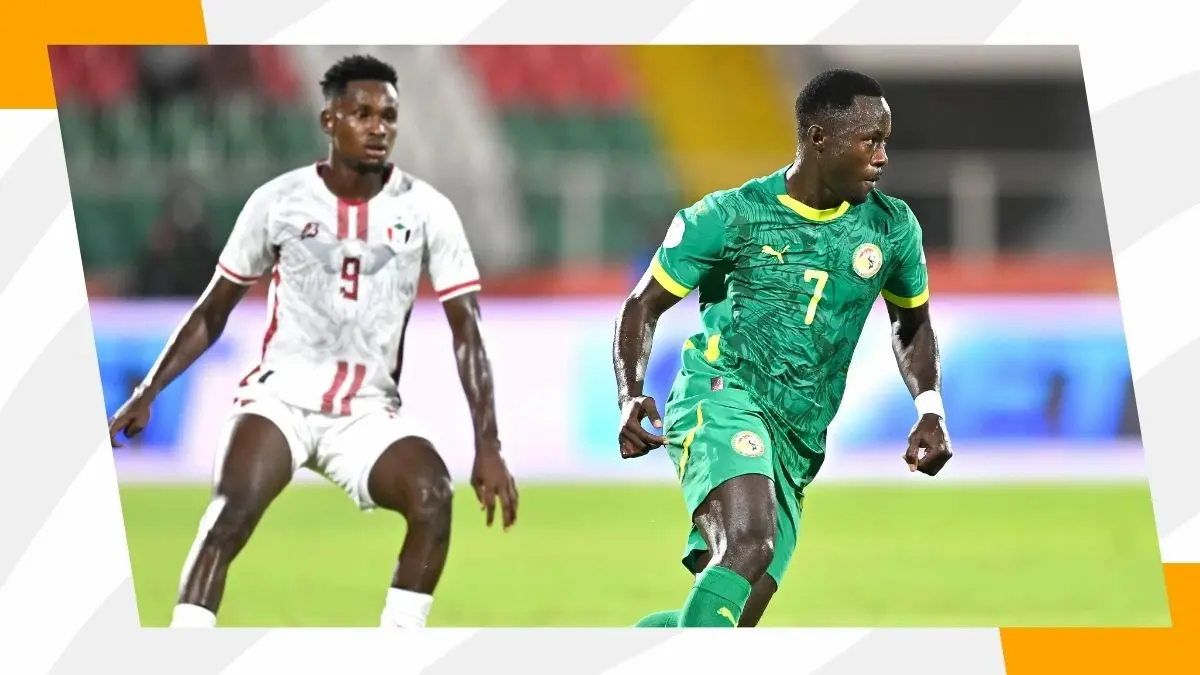 Senegal men's team in football action