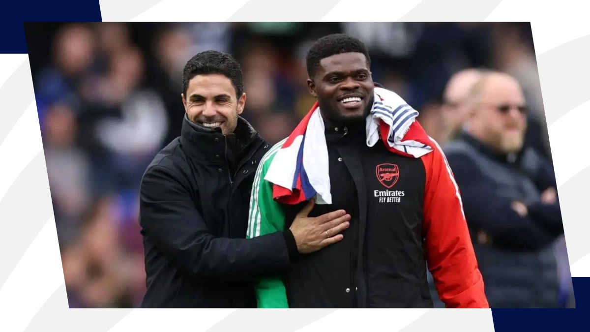Mikel Arteta and Thomas Partey