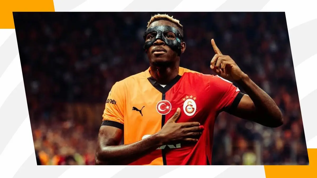 Victor Osimhen in Galatasaray celebrating goal