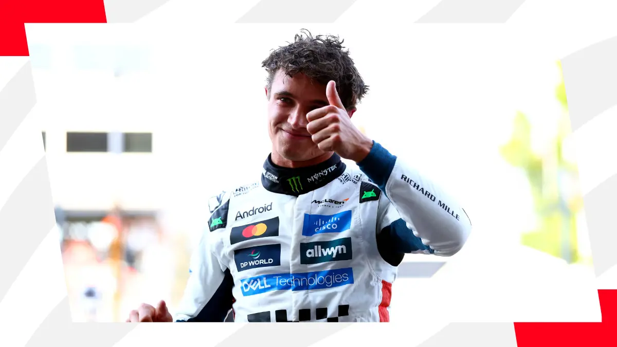 Lando Noris larga na Pole Position
