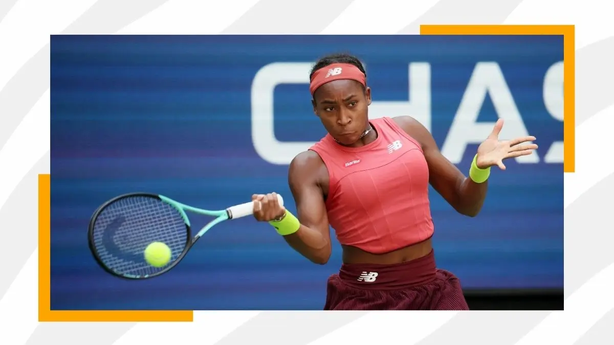 Coco Gauff playing tennis