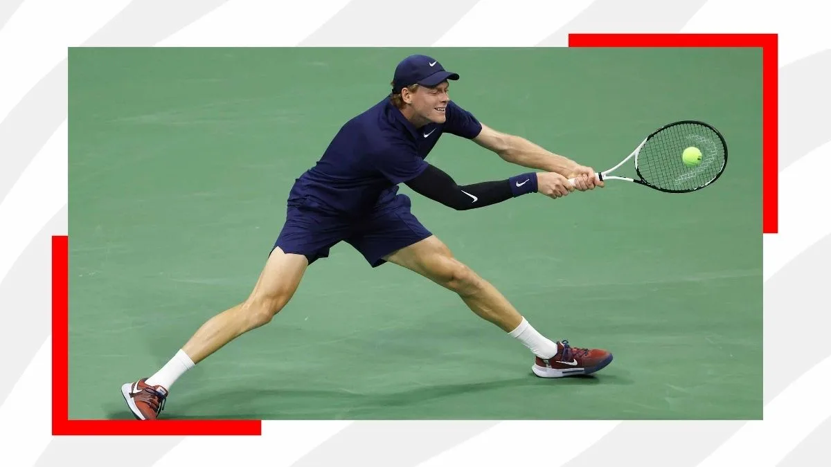 Jannik Sinner playing tennis