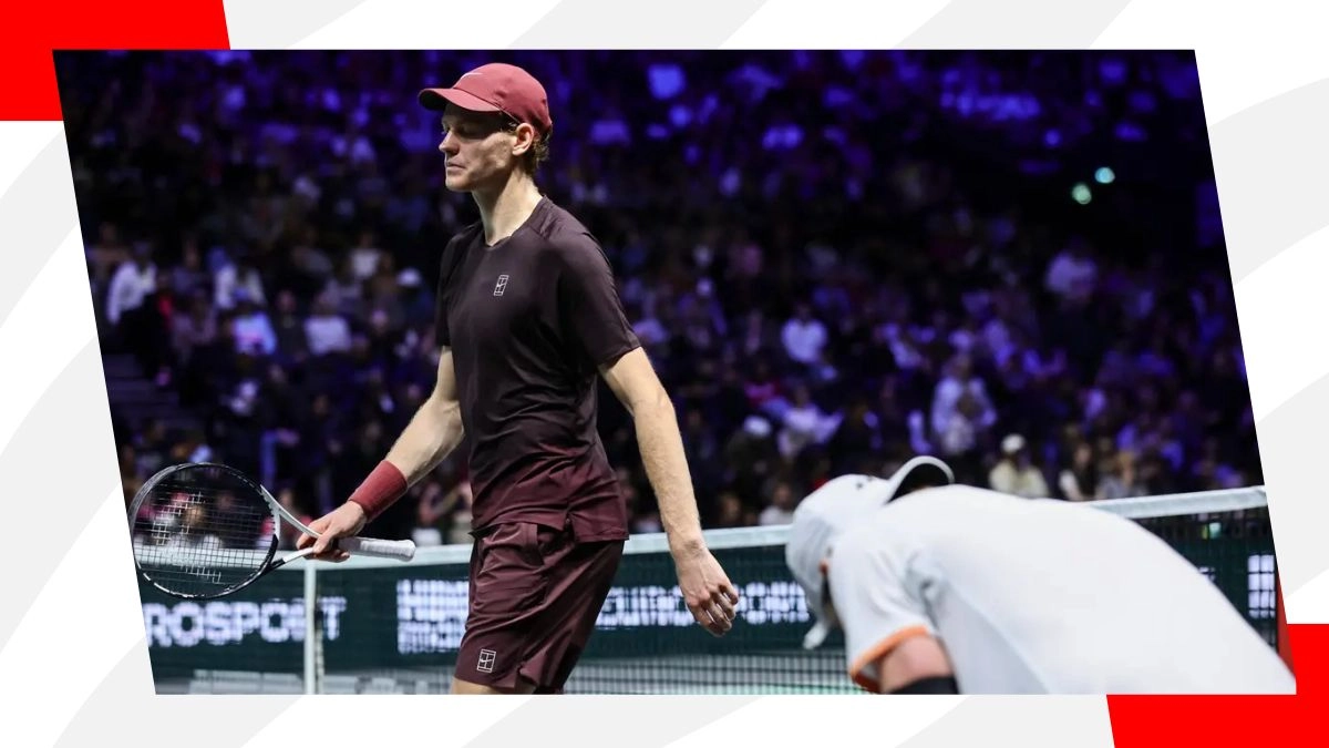 Jannik Sinner on the tennis court